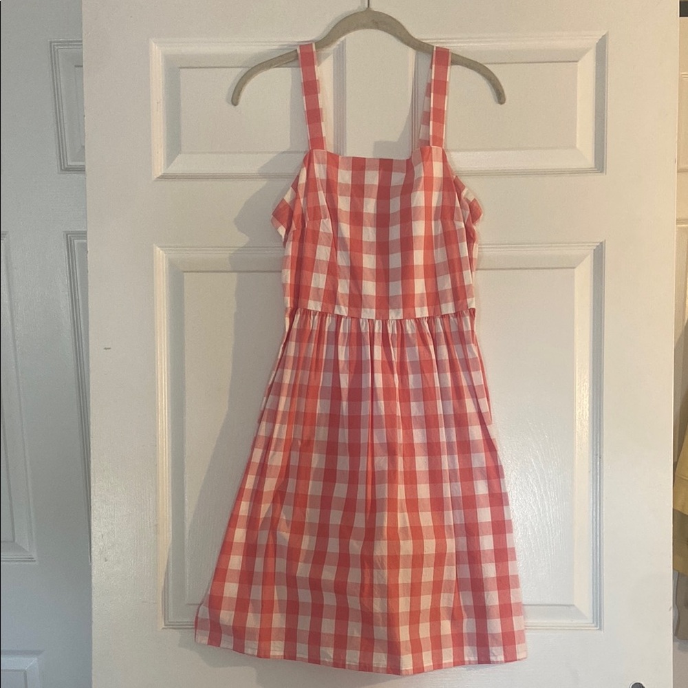 J. Crew Pink and White Gingham Sundress